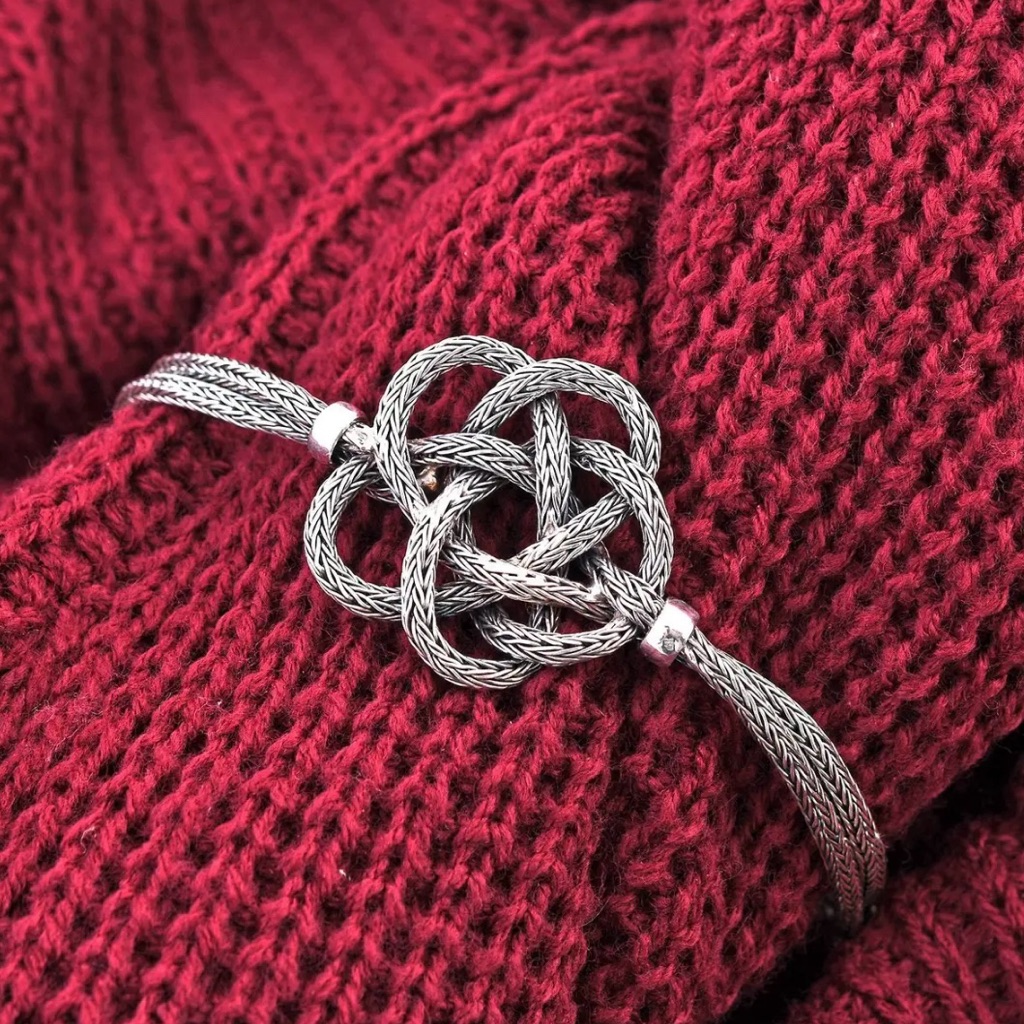 Bali Legacy Sterling Silver Tulang Naga Knot Bracelet. Nwt